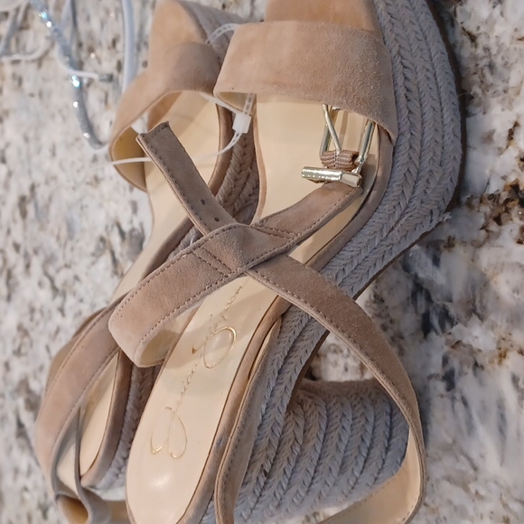 Jessica Simpson Symia Women's sz 8.5 Ankle Wrap Platform Espadrille Sandals - Picture 4 of 7